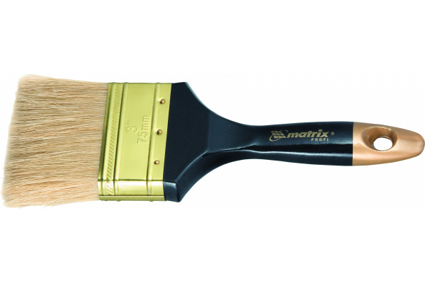 Плоская кисть Matrix Профи натуральная щетина деревянная ручка 2" 83152