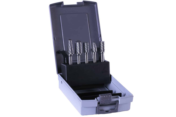 Набор из 5 твердосплавных борфрез с хвостовиком 6 мм Euroboor RBS.105