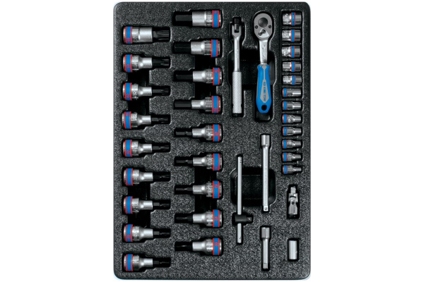 Ложемент для набора торцевых головок 9-7537MR, PVC KING TONY 84714320B