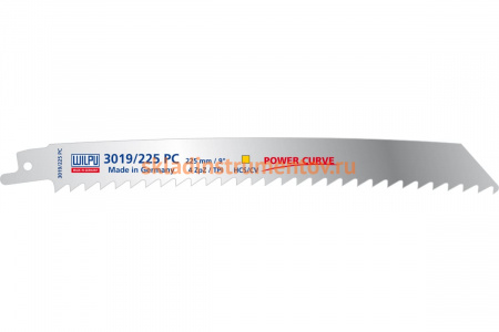Полотно по древесине 3019/225PC (5 шт; 225х19х1.05 мм; 205 мм; 4 TPI) WILPU 1267500005