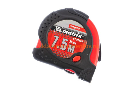 Рулетка 7,5 м х 25 мм Status magnet fixation MATRIX 31031