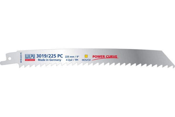 Полотно по древесине 3019/225PC (5 шт; 225х19х1.05 мм; 205 мм; 4 TPI) WILPU 1267500005