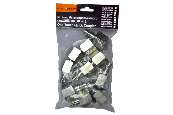 Штекер быстроразъемного соединения (10 шт; рапид EURO - 1/4"F) WIEDERKRAFT WDK-82PF