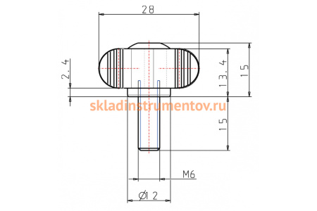 Ручка-барашек KIPP K0274.006X15