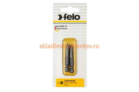 Бита крестовая PZ 2X50, 2шт Felo 03102536