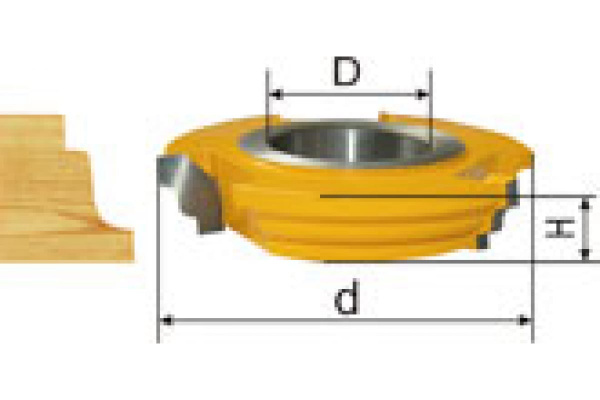 Фреза кромочная калевочная (88.9х32 мм; R 6 мм; H 19 мм) Энкор 19333