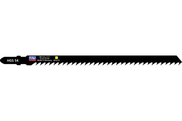 Пилка по дереву HGS 54 (5 шт; 180х7.8х1.27 мм; 155 мм; 6.35 TPI; HCS/CV) WILPU 239000005