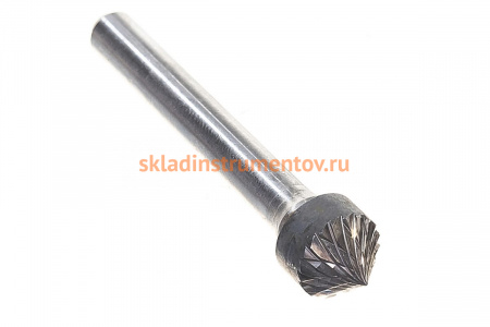 Борфреза твердосплавная зенкер 90 град. с двойной насечкой (10х5 мм; хвостовик 6 мм) ПНЕВМО-ТРЕЙД K1005-M06
