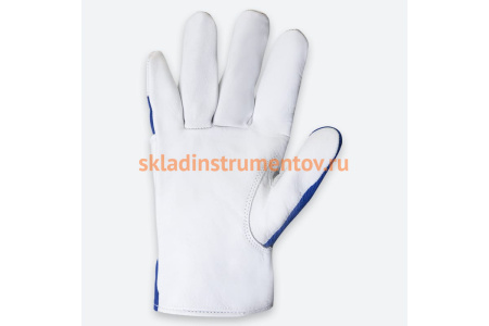 Кожаные перчатки Jeta Safety Locksmith синий/белый JLE321-10/XL