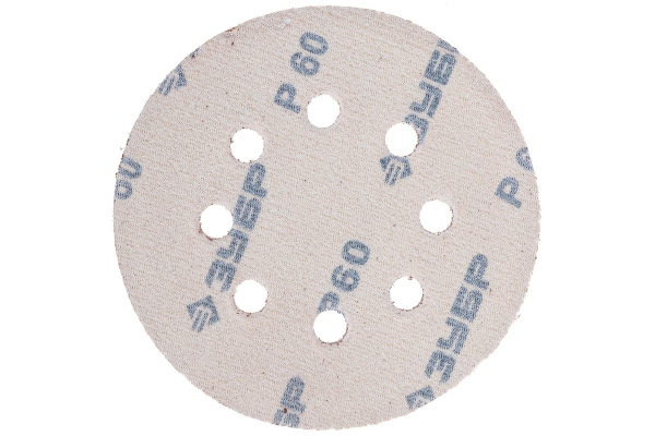 Круг шлифовальный универсальный 5 шт. (125 мм; Р60) "МАСТЕР" Зубр 35562-125-060