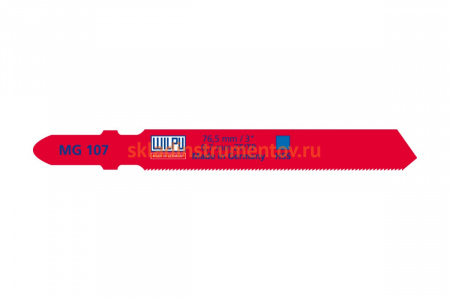 Пилка по металлу MG 107 (5 шт; 76.5х7.8х1 мм; 55 мм; 36 TPI; HSS) WILPU 252000005