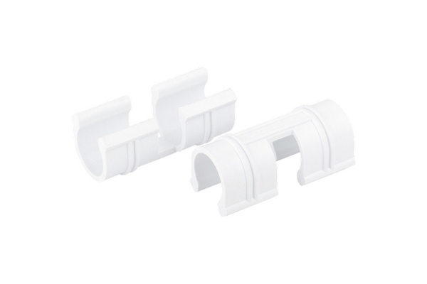 Зажим для крепления плёнки к каркасу парника PALISAD d-12 мм, 20 шт, белый 64427