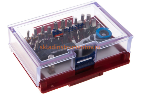 Набор вставок бит 1/4, TORX, HEX, PZ, PH, SLOT, 33 предмета МАСТАК 058-10033C