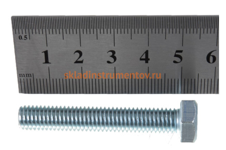 Болт ЗУБР ГОСТ 7798-70, M8 x 50 мм, 3 шт, кл. пр. 5.8, оцинкованный, 303086-08-050