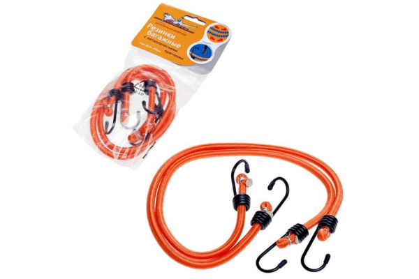 Набор резинок с металлическими крючками (2 штуки, 80 см, D-8 мм) Airline AS-R-02