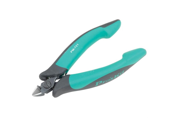 Прецизионные мини-кусачки ProsKit PM-721 чистовые, медь до 1.3мм, 122мм, пружина, регул. винт С00035839