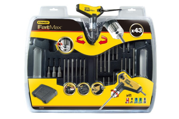 Набор отвертка со вставками 43 шт в футляре Stanley FATMAX 0-96-222