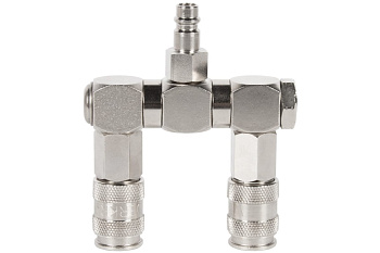 Разветвитель пневматический с вращающимися соединениями ( 2 выхода рапид EURO) WIEDERKRAFT WDK-83RLL