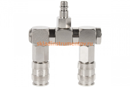 Разветвитель пневматический с вращающимися соединениями ( 2 выхода рапид EURO) WIEDERKRAFT WDK-83RLL