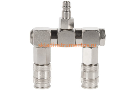 Разветвитель пневматический с вращающимися соединениями ( 2 выхода рапид EURO) WIEDERKRAFT WDK-83RLL