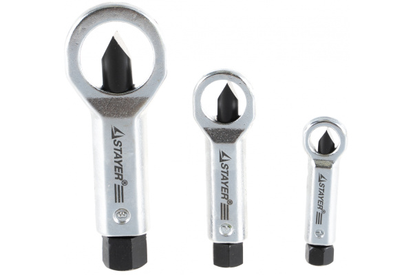 Набор стальных съемников STAYER для прикипевших гаек, 3 шт. 43213-H3