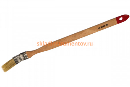 Радиаторная кисть STAYER MASTER универсал, светлая натуральная щетина, деревянная ручка, 1"/25мм 0112-25_z*01