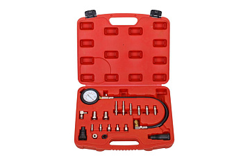 Компрессометр для дизельных ДВС с быстросъемными адаптерами, 0-1000PSI (0-70бар) ROSSVIK ST107