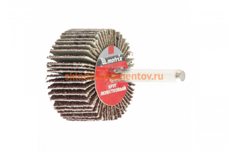 Круг лепестковый (40x20x6 мм; Р150) для дрели MATRIX 74170