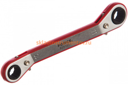 Накидной трещоточный ключ 10*11с изгибом 15 гр.12-ти гранный FORCE 8251011