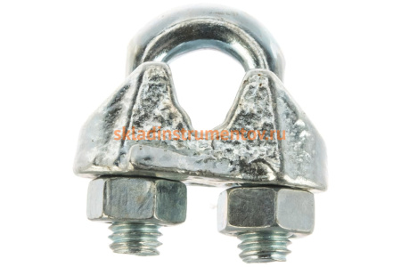 ЗУБР Зажим троса DIN 741, 5мм, 2 шт, оцинкованный, Профессионал 304416-05 ЗУБР Зажим троса DIN 741, 5мм, 2 шт, оцинкованный, Профессионал 304416-05