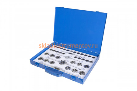 Набор метчиков и плашек AV Steel110 предметов в металлическом кейсе, шт AV-921173