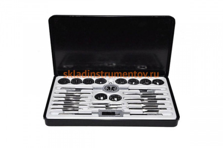 Набор метчиков и плашек TORIN метрический, 24 предмета TRX024METRIC