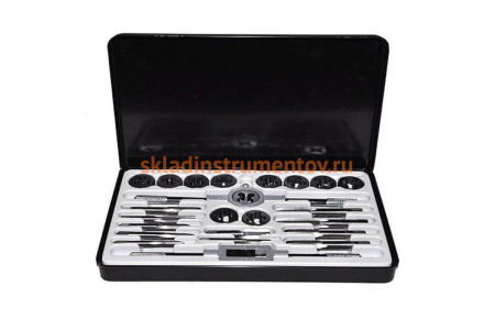 Набор метчиков и плашек TORIN метрический, 24 предмета TRX024METRIC