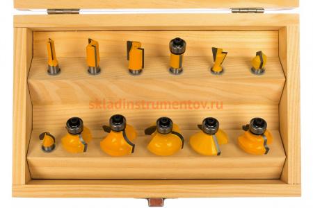 Набор фрез 12 шт. для декоративного применения Энкор 10621