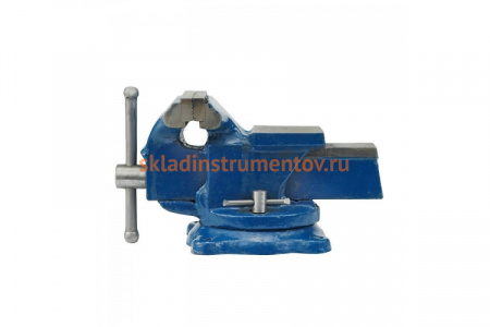 Слесарные тиски VOREL 100мм поворотные с наковальней 36037