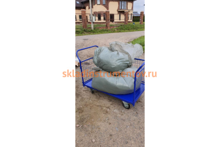 Тележка RUSKLAD платформенная с сетчатыми бортами  ТС 5 (700x1200) d160мм Тележка RUSKLAD платформенная с сетчатыми бортами  ТС 5 (700x1200) d160мм