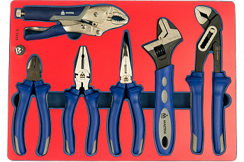 Набор пассатижей, плоскогубцев и бокорезов 6шт МАСТАК 5-3006