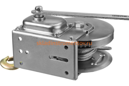 Ручная барабанная лебедка Зубр ПРОФЕССИОНАЛ 0,9т 8м 43117-0.9