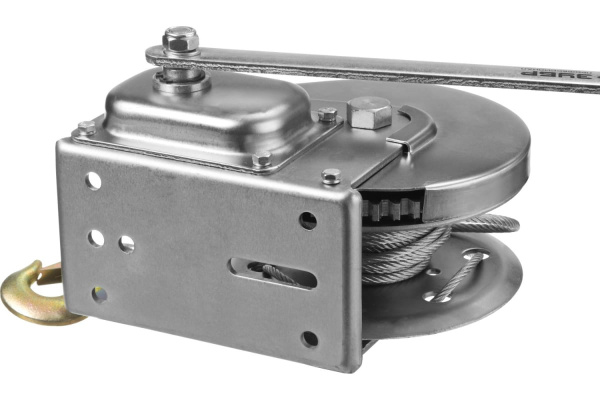 Ручная барабанная лебедка Зубр ПРОФЕССИОНАЛ 0,9т 8м 43117-0.9