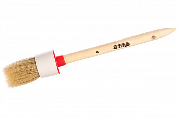 Кисть Стандарт (круглая, натуральная щетина, деревянная рукоятка) 35мм Biber 31183 тов-001913