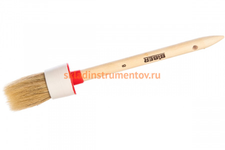Кисть Стандарт (круглая, натуральная щетина, деревянная рукоятка) 35мм Biber 31183 тов-001913