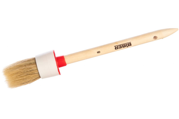 Кисть Стандарт (круглая, натуральная щетина, деревянная рукоятка) 35мм Biber 31183 тов-001913