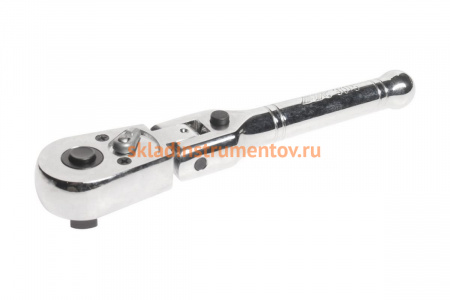 Шарнирный укороченный ключ-трещотка с фиксацией 3/8", 162мм JTC-3015