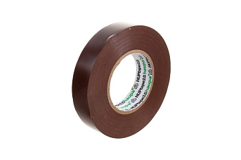 Изолента ПВХ HAUPA цвет коричневый, шир.15мм, длина 20 м, d 74 мм 263838