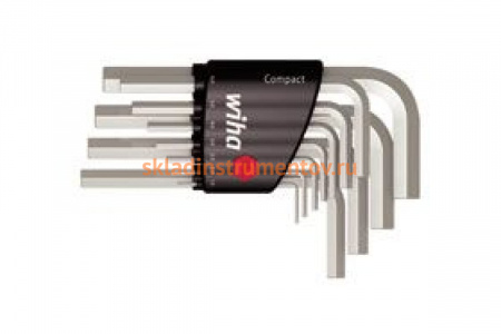 Набор ключей 6-тигранных коротких Compact 351 H11, 11 предметов Wiha 36449