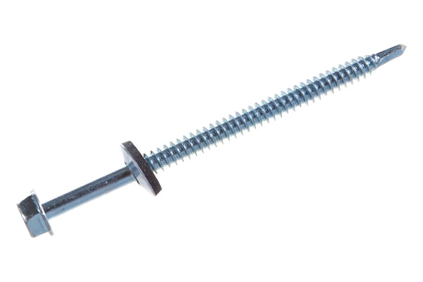 Саморезы Зубр для крепления кровельных материалов к металлическим конструкциям, оцинкованные, 6,3x100 мм, 500шт 4-300310-63-100