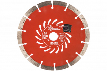 Диск алмазный отрезной Сегментный Grand hot press (180х22.23 мм) TRIO-DIAMOND GUS724