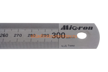 Измерительная металлическая линейка 300х25.4 Micron МИК 34311