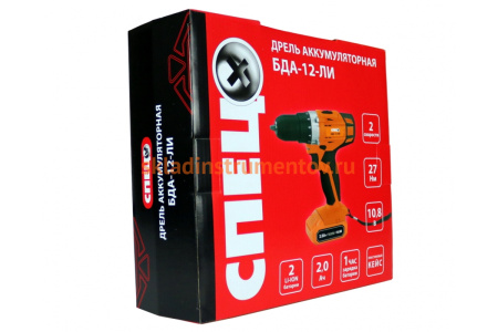 Аккумуляторная дрель-шуруповерт Спец БДА-12 Ли 3311