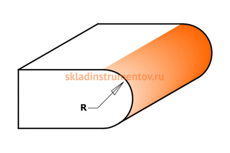 Фреза кромочная полустержневая (44.5x41 мм; R 12.7 мм; S 12 мм) по дереву CMT 954.509.11